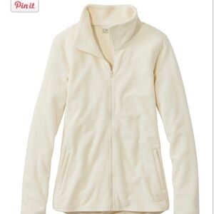L.L. Bean Feather Fleece, Full-Zip Cream NWOT